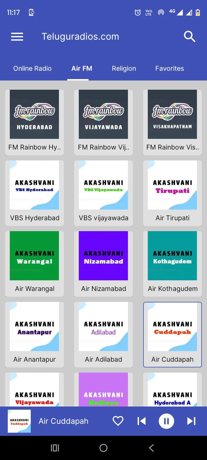 Telugu FM Radio App - Player